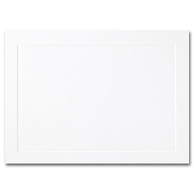 250-77143-4 1/4" x 5 1/2" white folded - panel - Invitations-Announcements-Blank Invitations