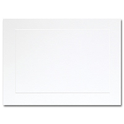 250-77264-5" x 7" white flat panel frame card - Invitations-Announcements-Blank
