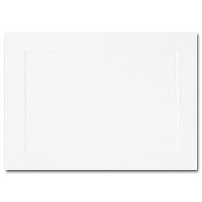 250-77271-3 1/2" x 5" white flat panel frame card-RSVP-Reception-Response-Blank Invitations