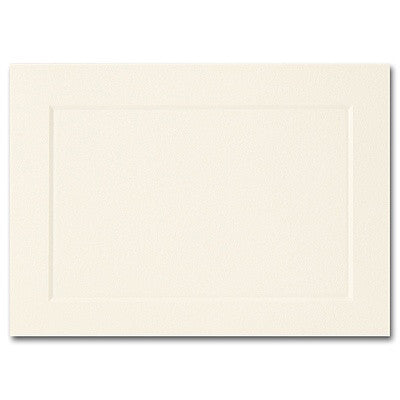 250-77871-3 1/2" x 5" folded panel card in cream-ivory - Response-Reception-Blank Invitations